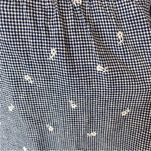 Madewell Embroidered Gingham Shirred Puff Sleeve Top - Picture 7 of 16